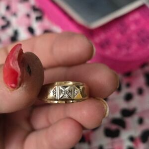Gold and Silver Ring with Classic and Modern Designs 14k GOLD Sz 12